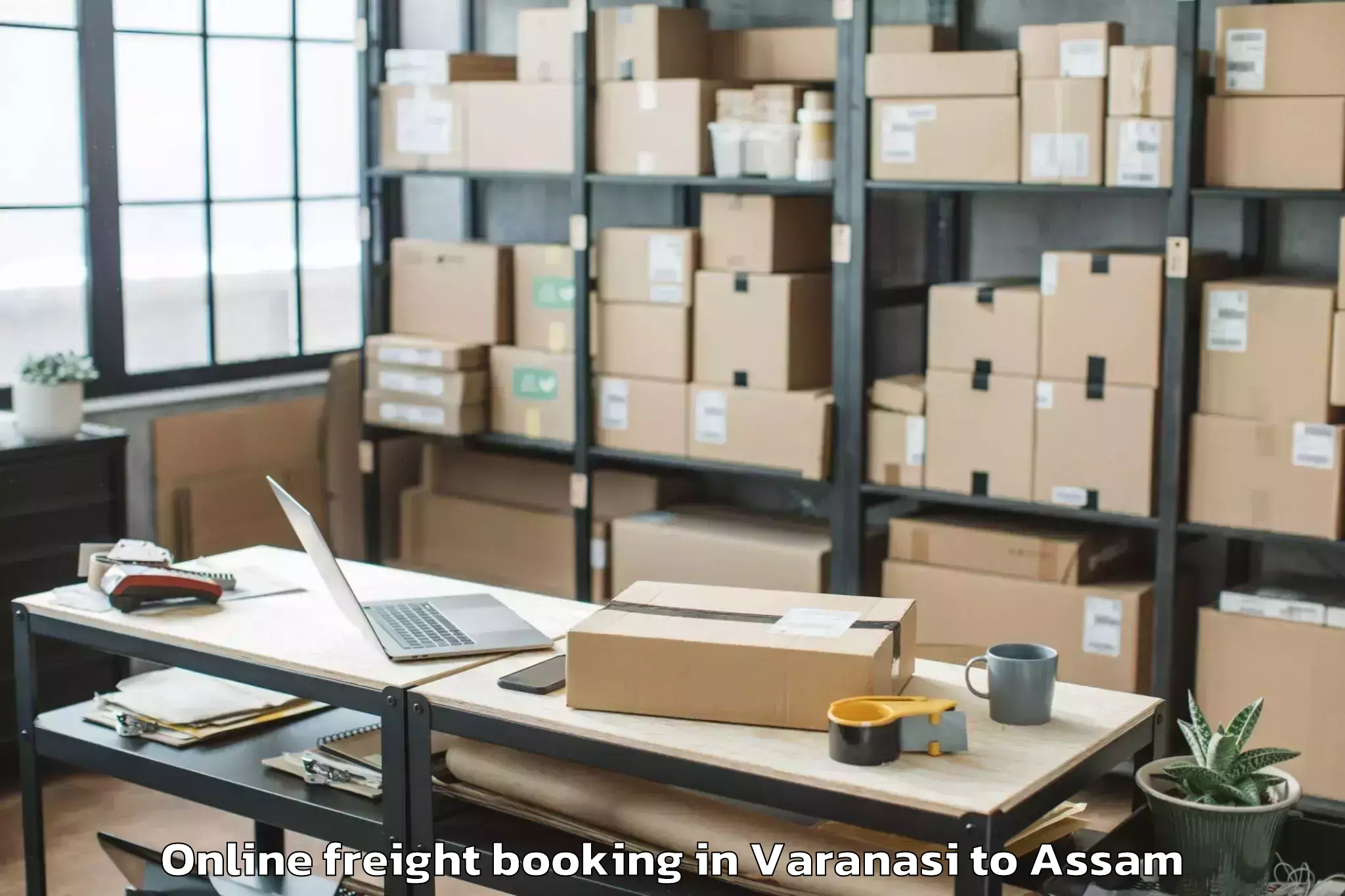 Book Varanasi to Moran Online Freight Booking